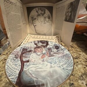 Knowles Rebecca Collector's Plate with Gold Trim